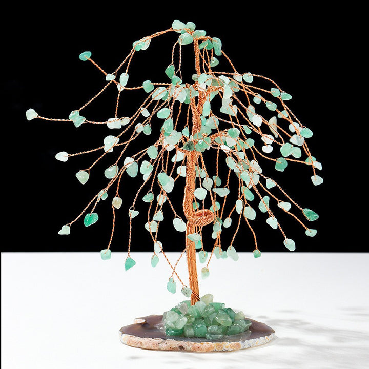 Olivenorma Natural Colorful Crystal Gravel Feng Shui Tree - Green Aventurine Tree - image 27