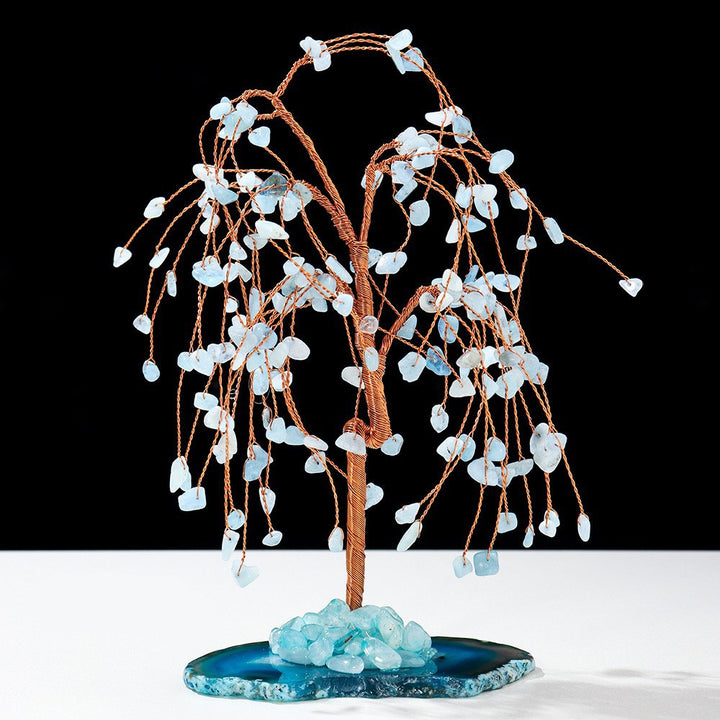 Olivenorma Natural Colorful Crystal Gravel Feng Shui Tree - Aquamarine Tree - image 29