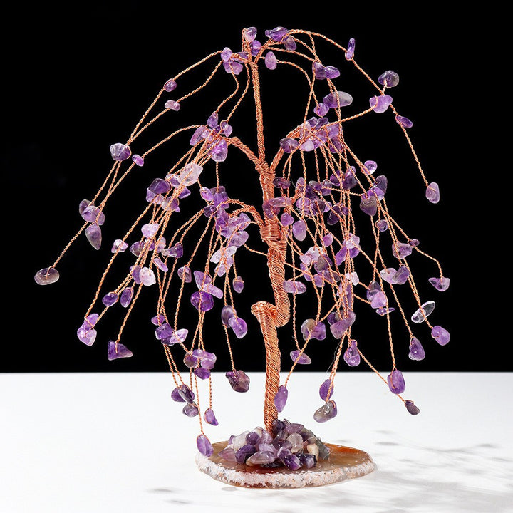 Olivenorma Natural Colorful Crystal Gravel Feng Shui Tree - Amethyst Tree - image 33