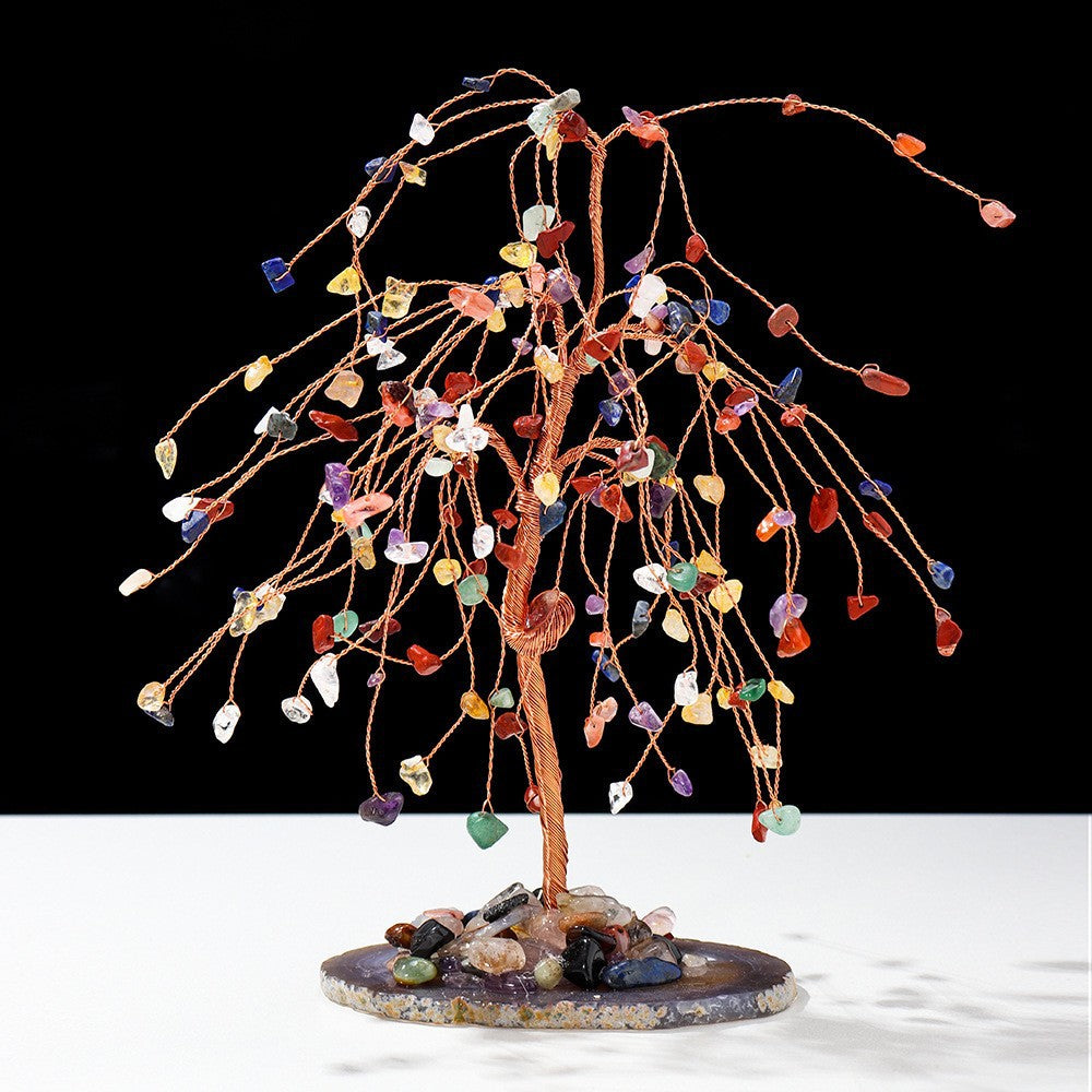 Olivenorma Natural Colorful Crystal Gravel Feng Shui Tree - Chakra Tree - image 34