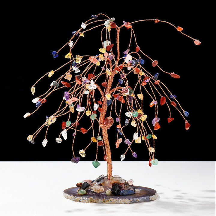 Olivenorma Natural Colorful Crystal Gravel Feng Shui Tree - Chakra Tree - image 34