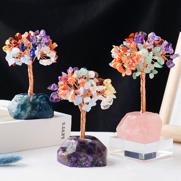 Olivenorma Chakra Crystal Gravel Raw Stone Base Feng Shui Tree - image 11