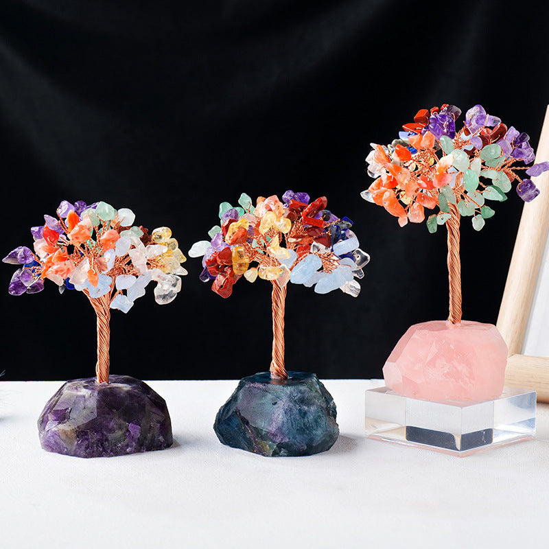 Olivenorma Chakra Crystal Gravel Raw Stone Base Feng Shui Tree - image 9