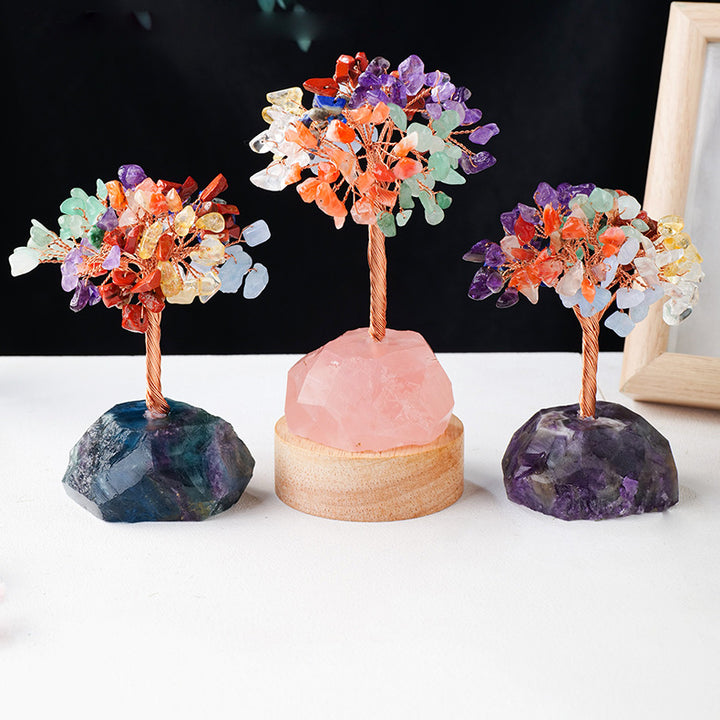 Olivenorma Chakra Crystal Gravel Raw Stone Base Feng Shui Tree - image 0