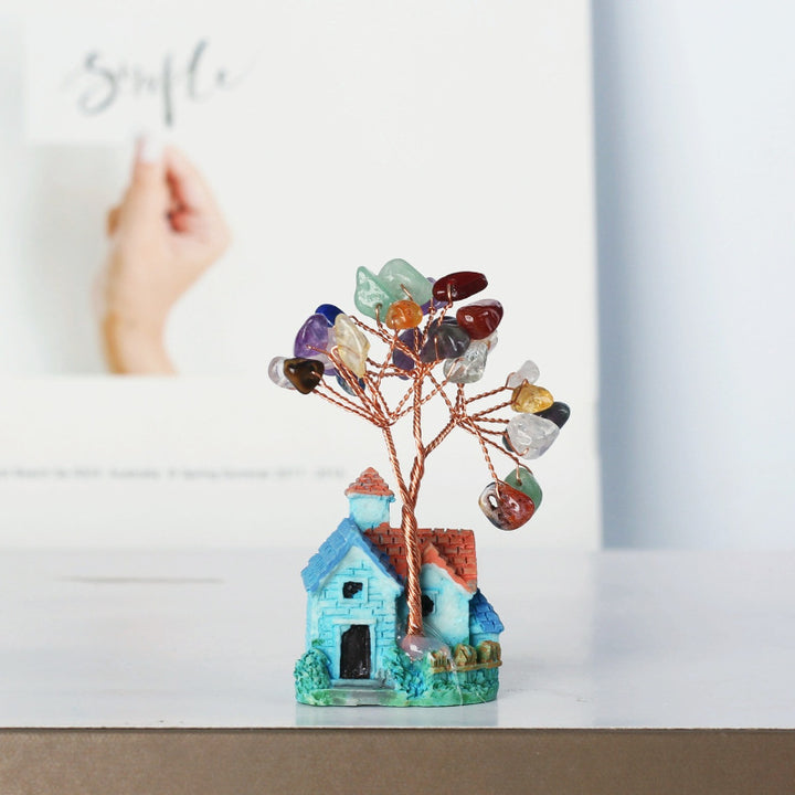 Olivenorma Mini Blue Castle Crystal Gravel Ornaments Feng Shui Tree - Chakra - image 11