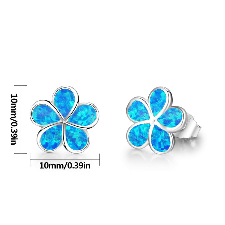 Olivenorma Opal Plumeria Earrings - image 7