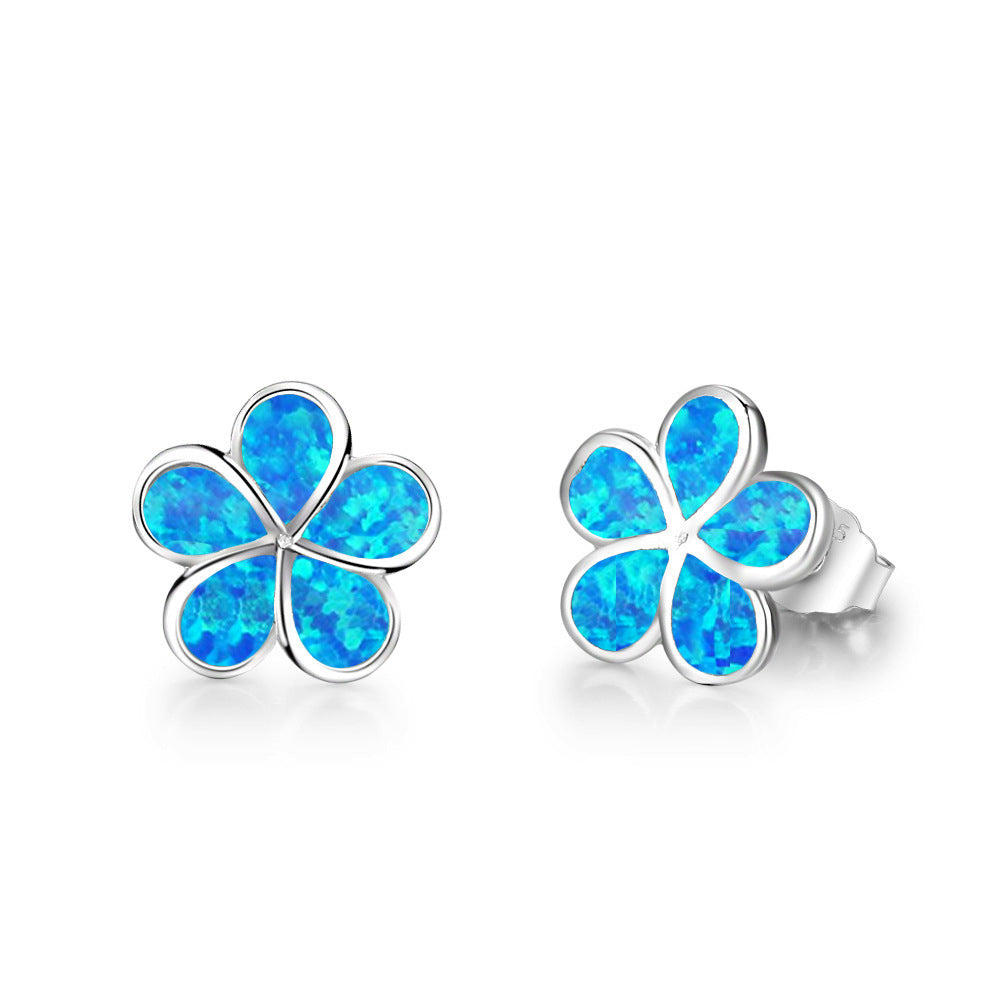 Olivenorma Opal Plumeria Earrings - image 3