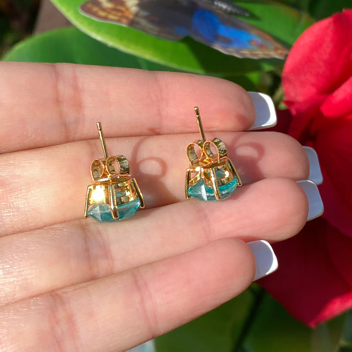 Olivenorma Heart Shape Paraiba Tourmaline Necklace Earrings - image 2