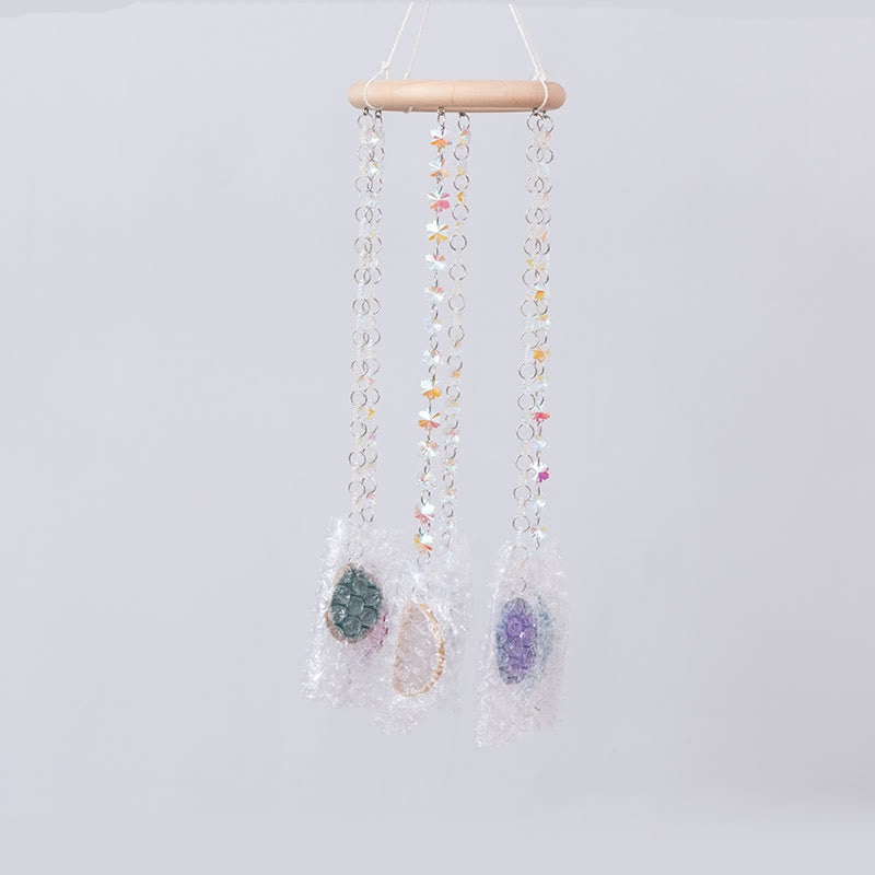Olivenorma AB-Colorful Hanging Agate Crystal Suncatcher Wind Chime - image 7