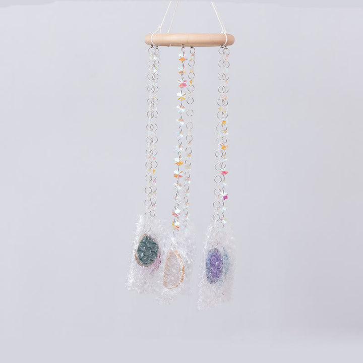 Olivenorma AB-Colorful Hanging Agate Crystal Suncatcher Wind Chime - image 7