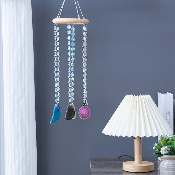 Olivenorma AB-Colorful Hanging Agate Crystal Suncatcher Wind Chime - image 10
