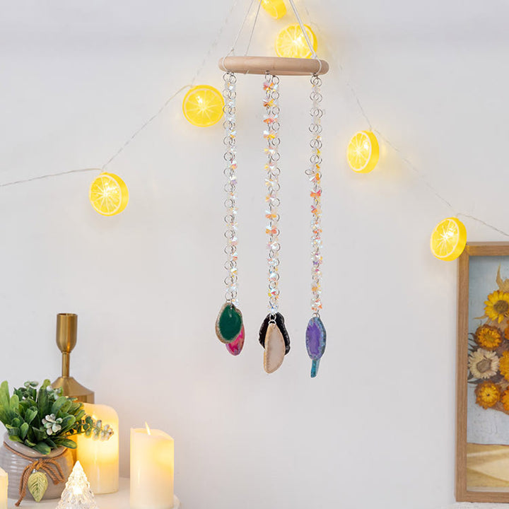 Olivenorma AB-Colorful Hanging Agate Crystal Suncatcher Wind Chime - image 5