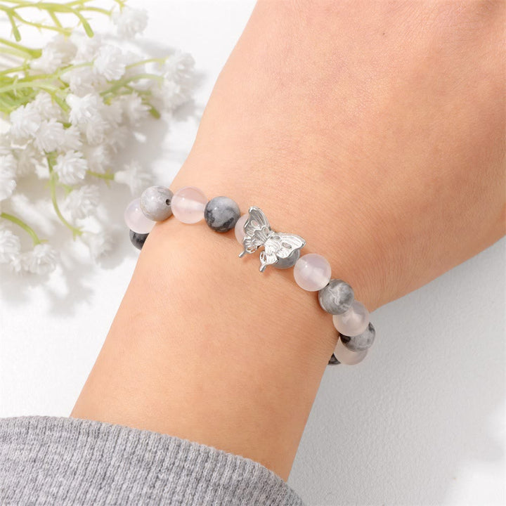 Olivenorma Natural Stone Beaded Butterfly Decoration Bracelet - image 5