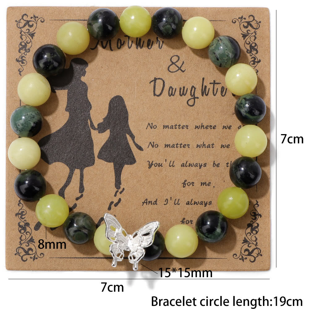 Olivenorma Natural Stone Beaded Butterfly Decoration Bracelet - image 9