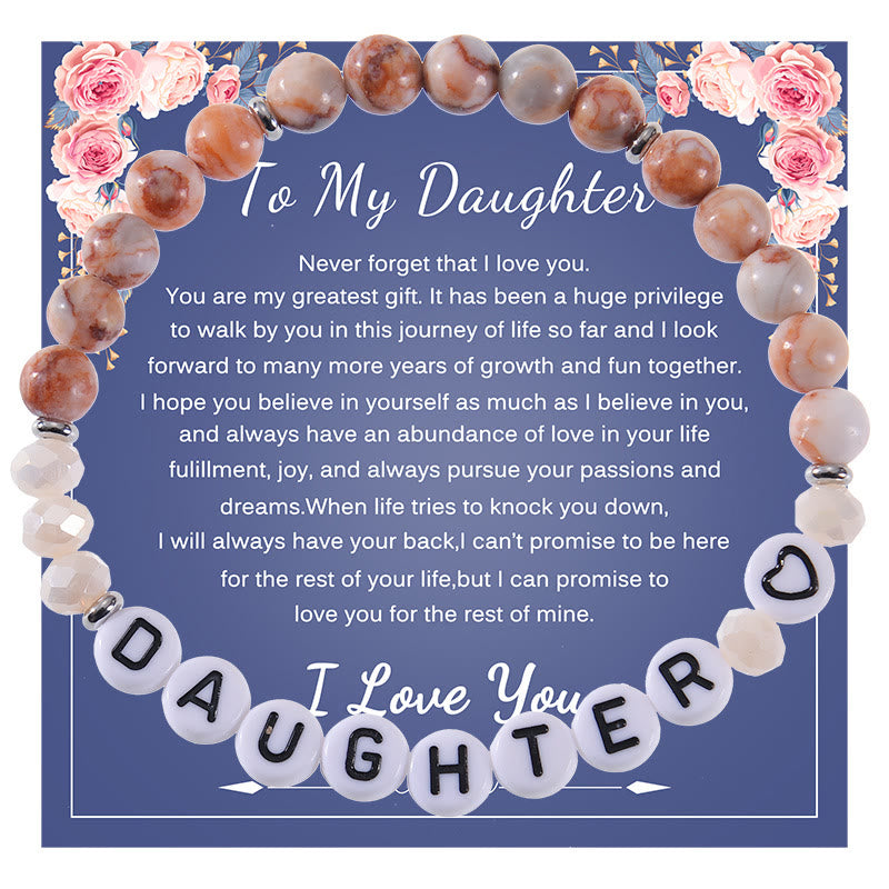 Olivenorma Gifts For Best Mom Natural Stones Bracelet - To My Daughter - image 1