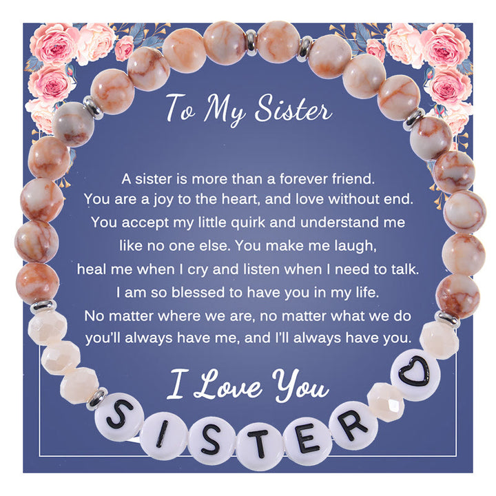 Olivenorma Gifts For Best Mom Natural Stones Bracelet - To My Sister - image 2
