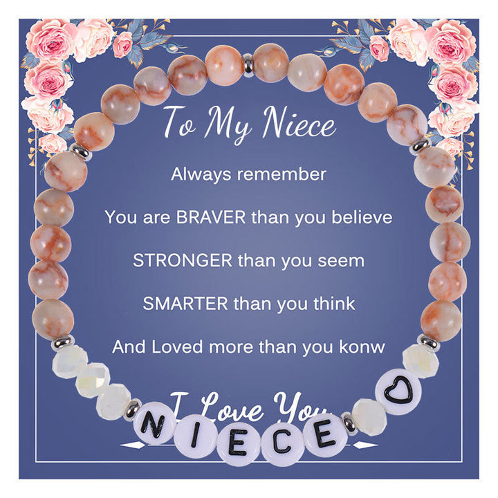 Olivenorma Gifts For Best Mom Natural Stones Bracelet - To My Niece - image 7