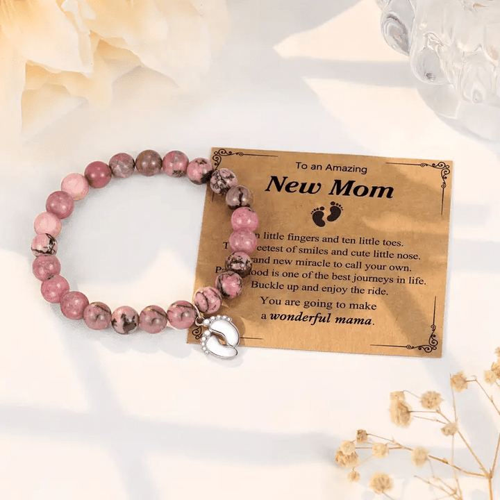 Olivenorma New Mom Gifts Natural Stone Beaded Bracelet - image 2