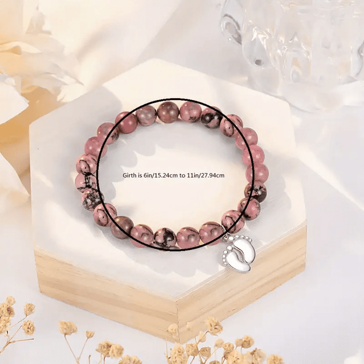 Olivenorma New Mom Gifts Natural Stone Beaded Bracelet - image 3