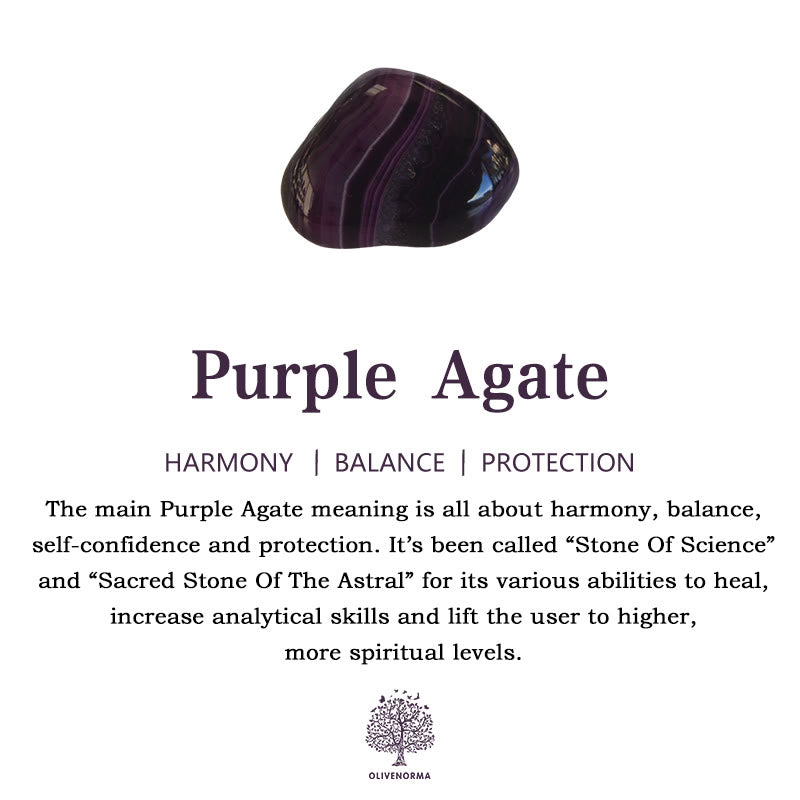 Olivenorma "MOM" Purple Agate Beaded Bracelet - image 7