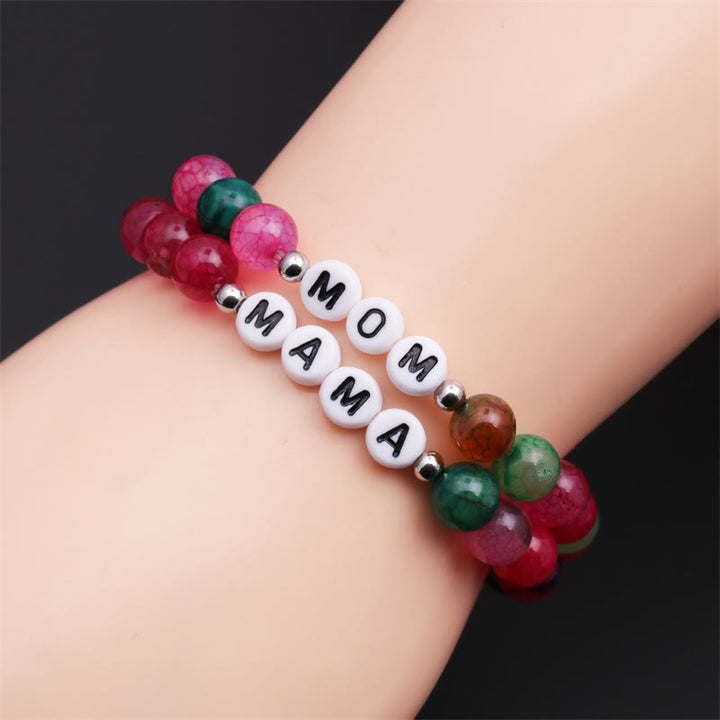 Olivenorma "MAMA" Colored Turquoise Beaded Bracelet - image 1