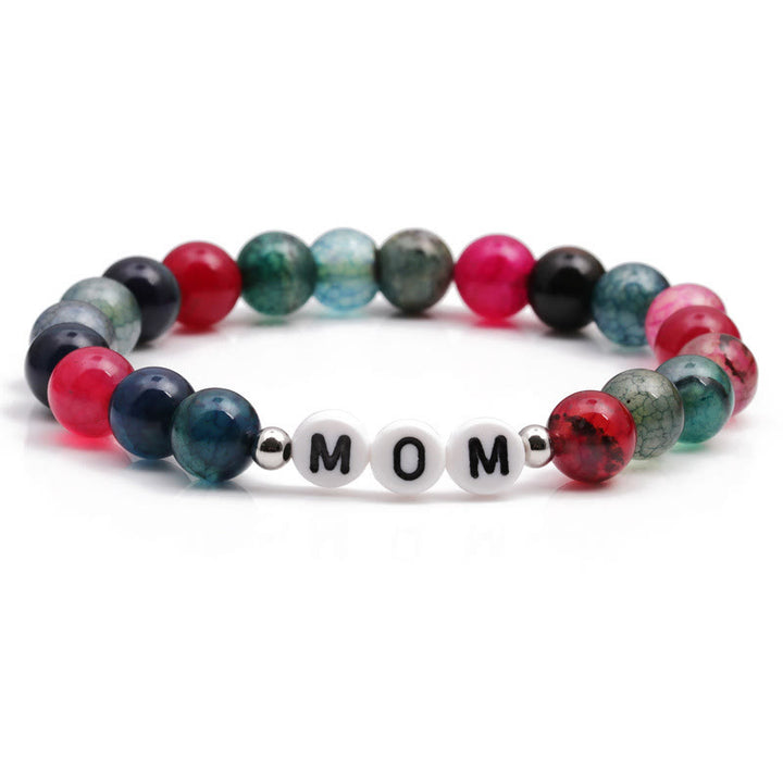 Olivenorma "MAMA" Colored Turquoise Beaded Bracelet - MOM - image 3