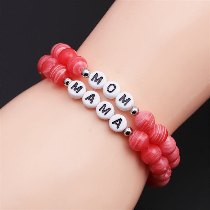 Olivenorma "MOM" Carnelian Beaded Bracelet - image 1