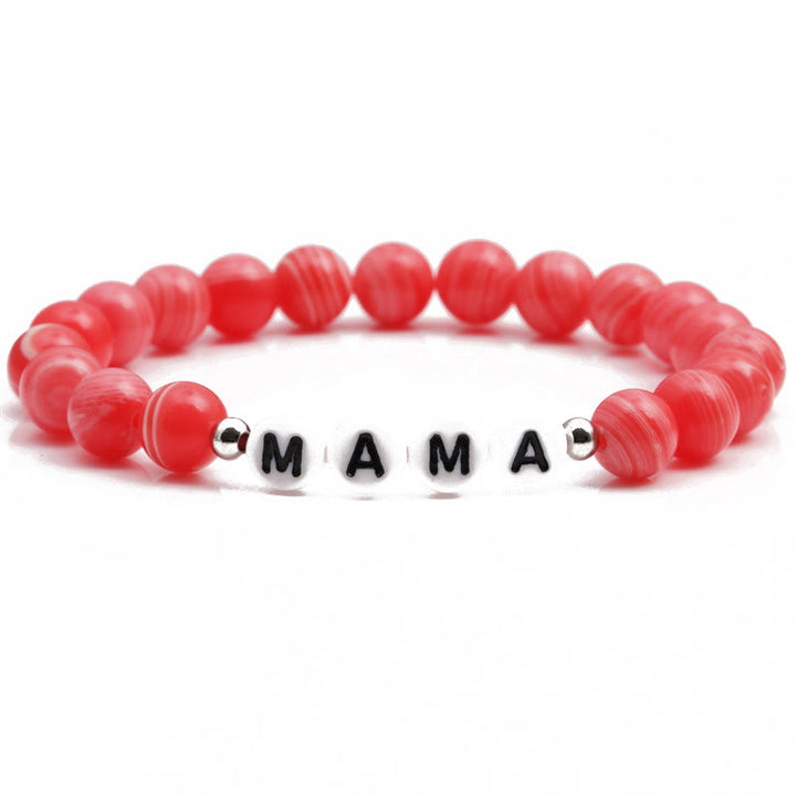 Olivenorma "MOM" Carnelian Beaded Bracelet - MAMA - image 3