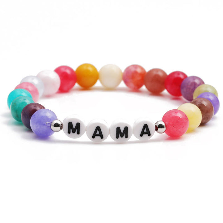 Olivenorma "MAMA" Natural Colored Stone Beaded Bracelet - MAMA - image 0