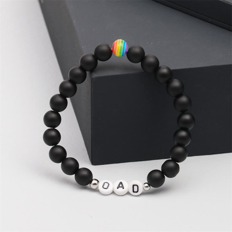 Olivenorma "DAD" Chakra Natural Stone Beaded Bracelet - image 6