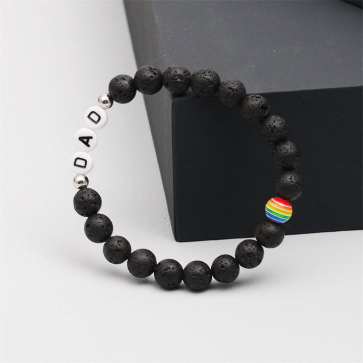 Olivenorma "DAD" Chakra Natural Stone Beaded Bracelet - image 2