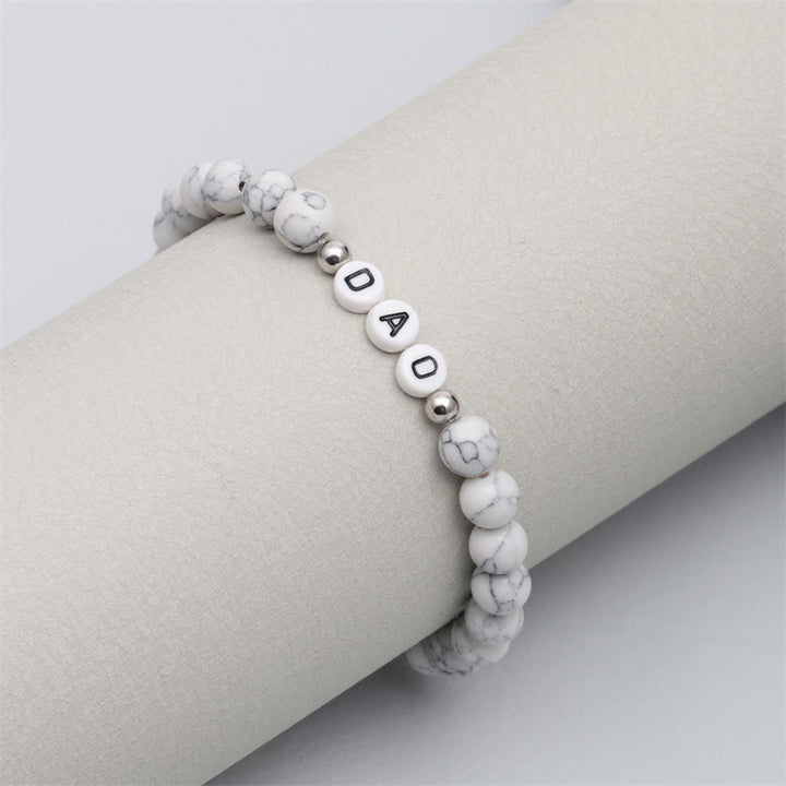 Olivenorma "DAD" Chakra Natural Stone Beaded Bracelet - image 11