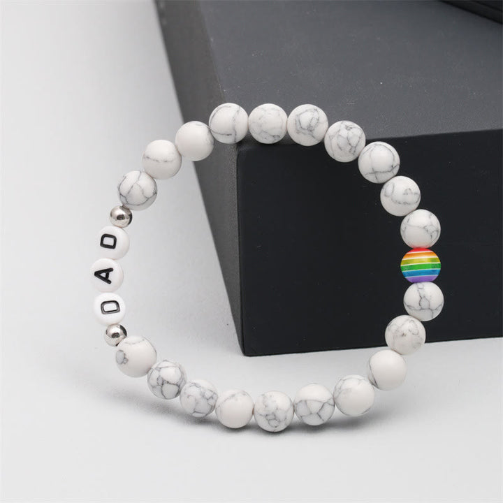 Olivenorma "DAD" Chakra Natural Stone Beaded Bracelet - image 10