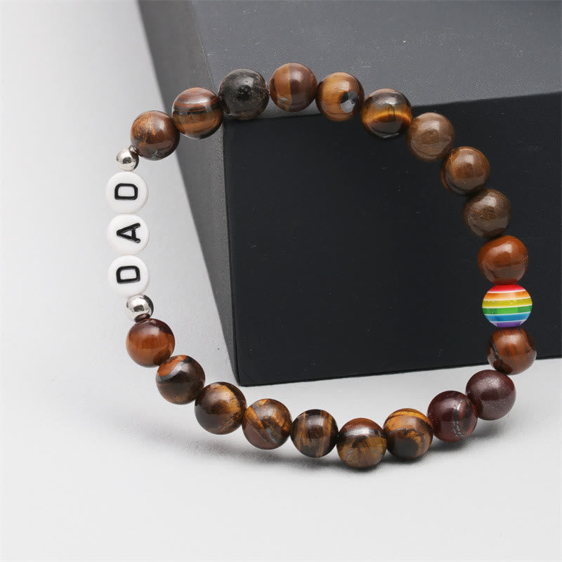 Olivenorma "DAD" Chakra Natural Stone Beaded Bracelet - image 14