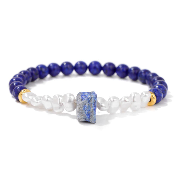 Olivenorma 6mm Irregular Natural Crystal Beads Bracelet - Lapis Lazuli - image 11