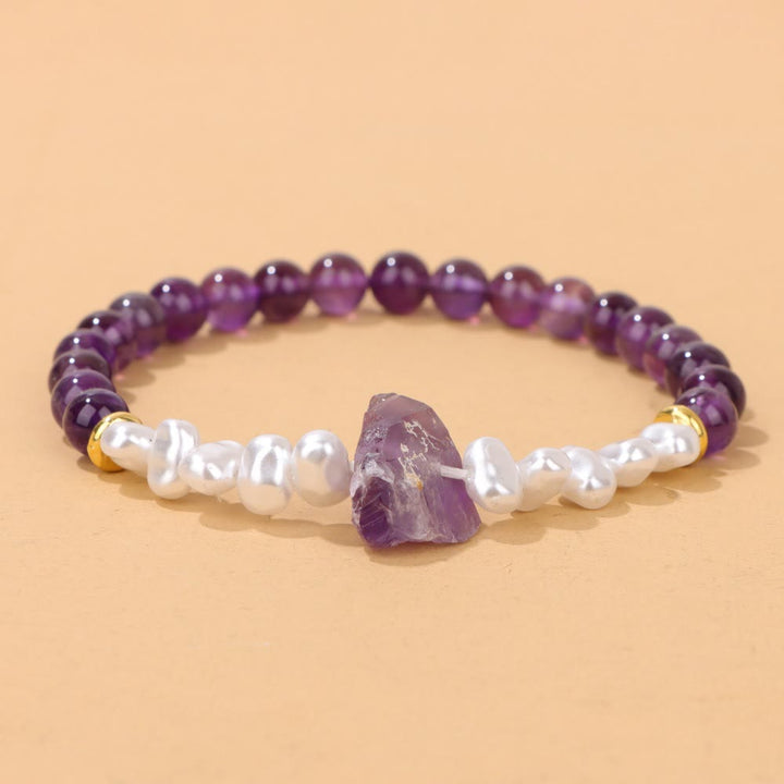 Olivenorma 6mm Irregular Natural Crystal Beads Bracelet - image 4