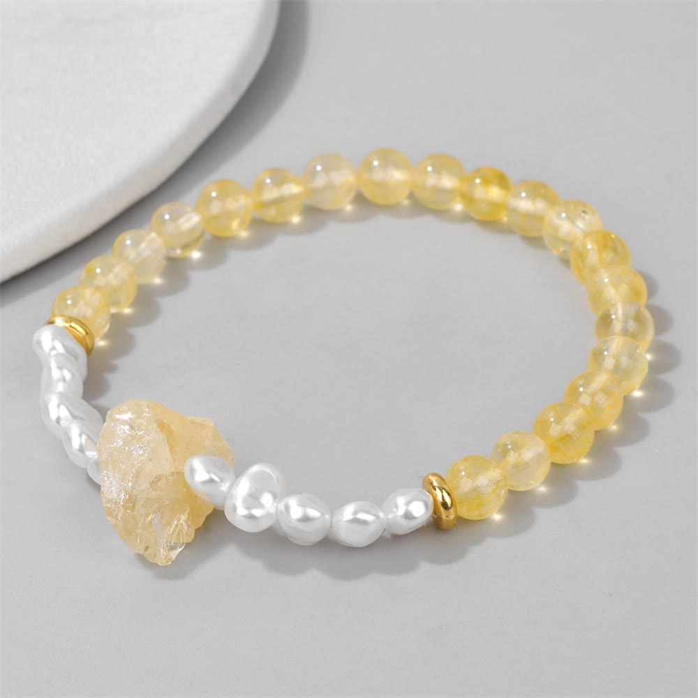 Olivenorma 6mm Irregular Natural Crystal Beads Bracelet - image 23