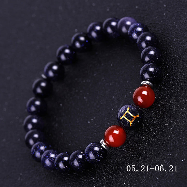 Olivenorma Blue Sandstone Zodiac Protection and Healing Bracelet - Gemini - image 3