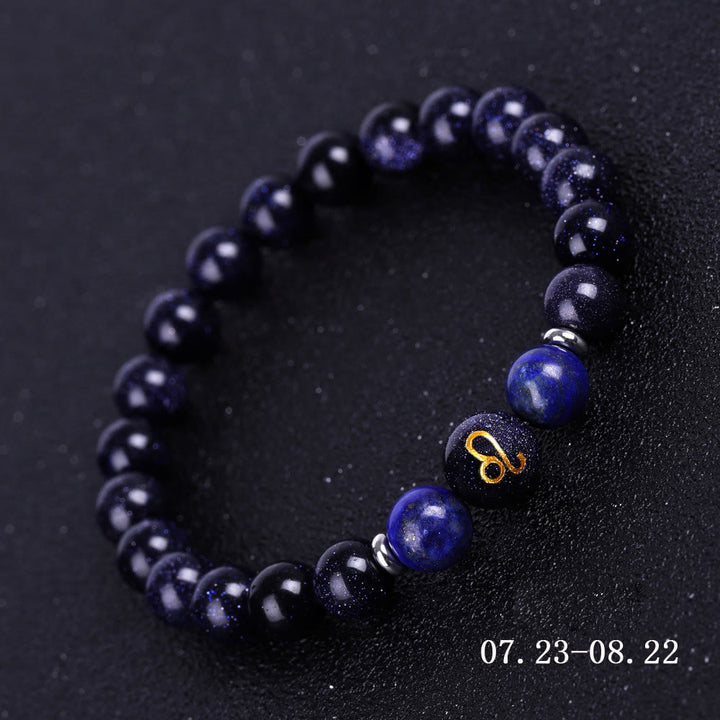 Olivenorma Blue Sandstone Zodiac Protection and Healing Bracelet - Leo - image 5