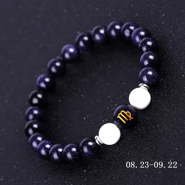 Olivenorma Blue Sandstone Zodiac Protection and Healing Bracelet - Virgo - image 6