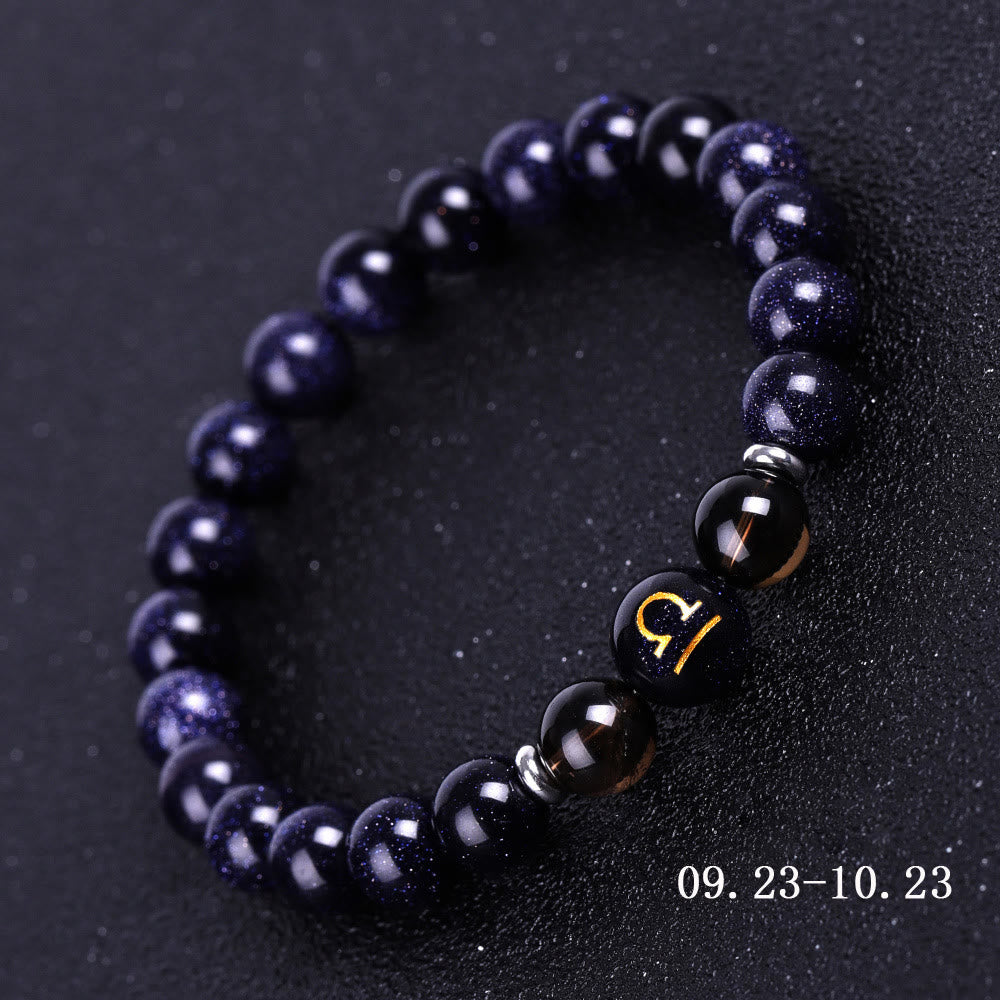 Olivenorma Blue Sandstone Zodiac Protection and Healing Bracelet - Libra - image 7