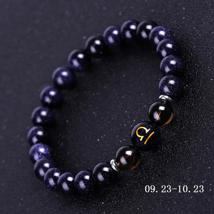 Olivenorma Blue Sandstone Zodiac Protection and Healing Bracelet - Libra - image 7