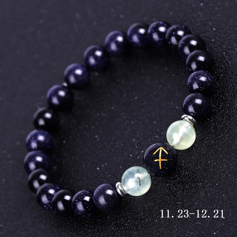 Olivenorma Blue Sandstone Zodiac Protection and Healing Bracelet - Sagittarius - image 9