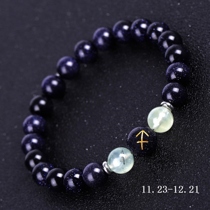 Olivenorma Blue Sandstone Zodiac Protection and Healing Bracelet - Sagittarius - image 9
