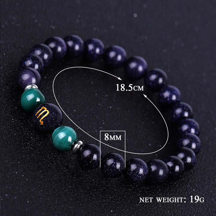 Olivenorma Blue Sandstone Zodiac Protection and Healing Bracelet - image 15
