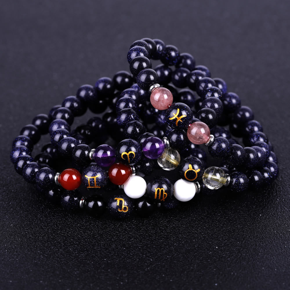 Olivenorma Blue Sandstone Zodiac Protection and Healing Bracelet - image 14