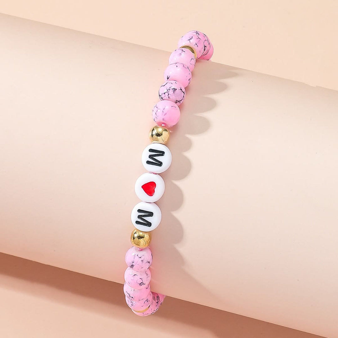 Olivenorma "MOM" Pink Turquoise Bracelet - image 2