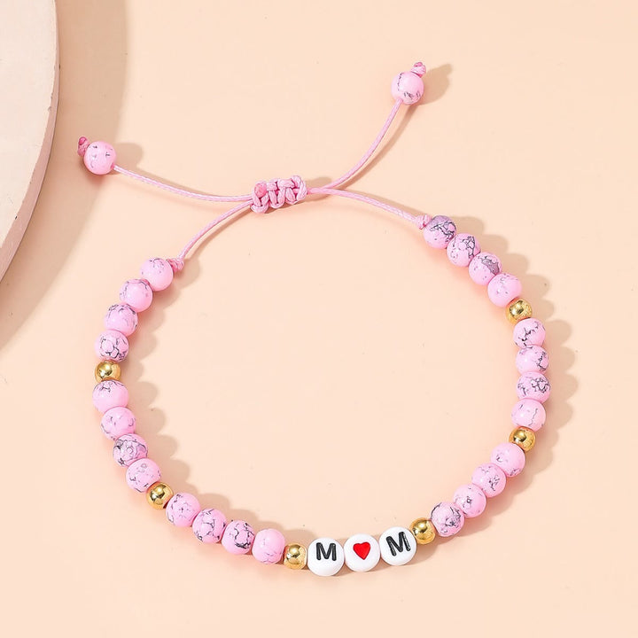 Olivenorma "MOM" Pink Turquoise Bracelet - Pink Turquoise - image 0