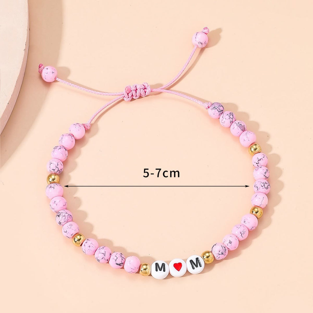 Olivenorma "MOM" Pink Turquoise Bracelet - image 3