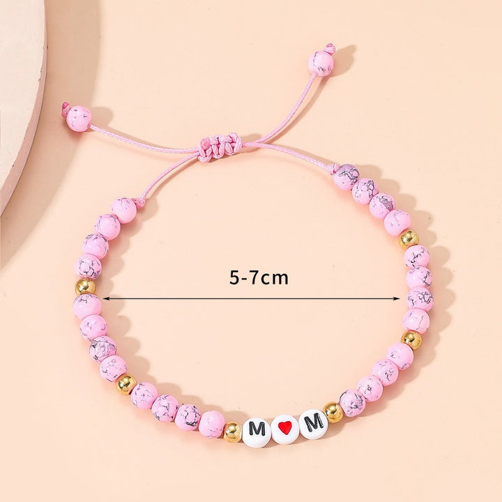Olivenorma "MOM" Pink Turquoise Bracelet - image 3
